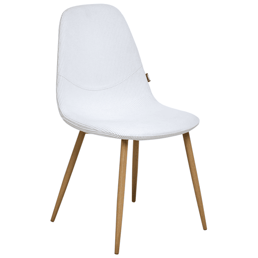Conjunto de 2 cadeiras de jantar HILDEN Bombazine Branco