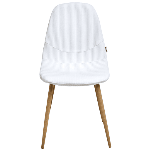 Conjunto de 2 cadeiras de jantar HILDEN Bombazine Branco