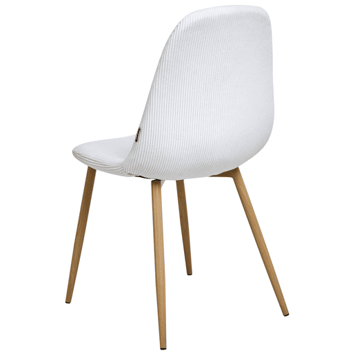 Conjunto de 2 cadeiras de jantar HILDEN Bombazine Branco