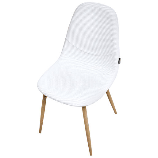 Conjunto de 2 cadeiras de jantar HILDEN Bombazine Branco