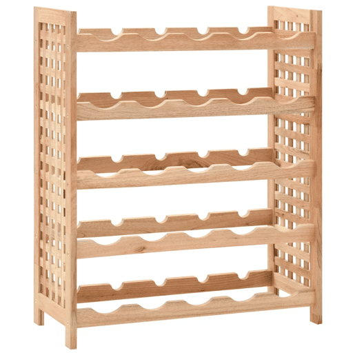 vidaXL Garrafeira p 25 garrafas madeira de nogueira maciça 63x25x73cm vidaXL Garrafeira p 25 garrafas madeira de nogueira maciça 63x25x73cm