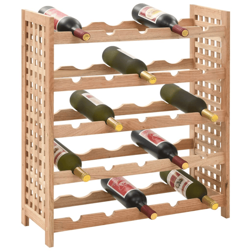 vidaXL Garrafeira p 25 garrafas madeira de nogueira maciça 63x25x73cm vidaXL Garrafeira p 25 garrafas madeira de nogueira maciça 63x25x73cm