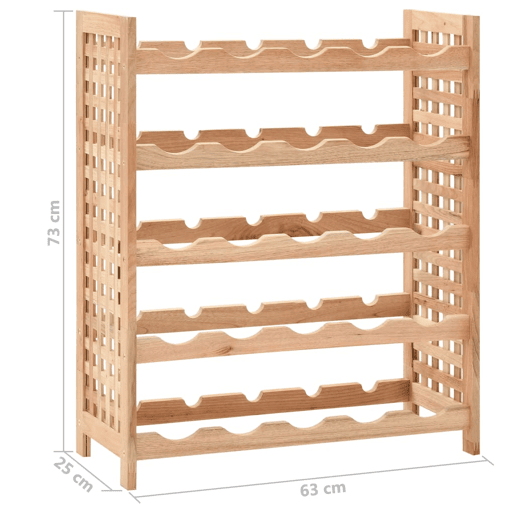 vidaXL Garrafeira p 25 garrafas madeira de nogueira maciça 63x25x73cm vidaXL Garrafeira p 25 garrafas madeira de nogueira maciça 63x25x73cm