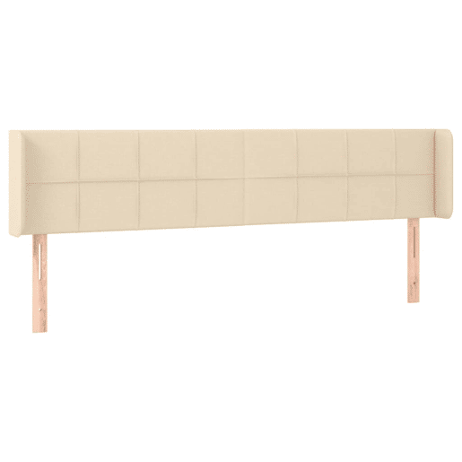 vidaXL Cabeceira de cama c abas tecido 203x16x7888 cm creme vidaXL Cabeceira de cama c abas tecido 203x16x7888 cm creme