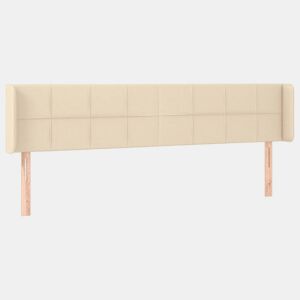 vidaXL Cabeceira de cama c abas tecido 203x16x7888 cm creme