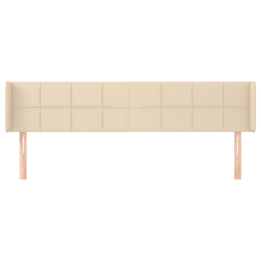 vidaXL Cabeceira de cama c abas tecido 203x16x7888 cm creme vidaXL Cabeceira de cama c abas tecido 203x16x7888 cm creme
