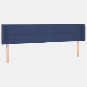 vidaXL Cabeceira de cama c abas tecido 163x16x7888 cm azul
