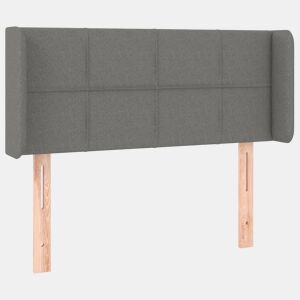 vidaXL Cabeceira de cama c abas tecido 83x16x7888 cm cinzento-escuro