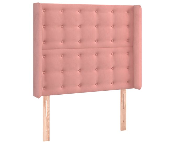 Vidaxl cabecero con orejas de terciopelo rosa 103x16x118/128 cm