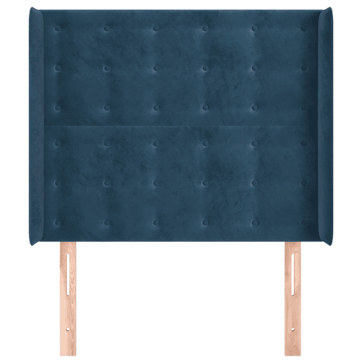 vidaXL Cabeceira cama c abas veludo 93x16x118128 cm azul-escuro vidaXL Cabeceira cama c abas veludo 93x16x118128 cm azul-escuro