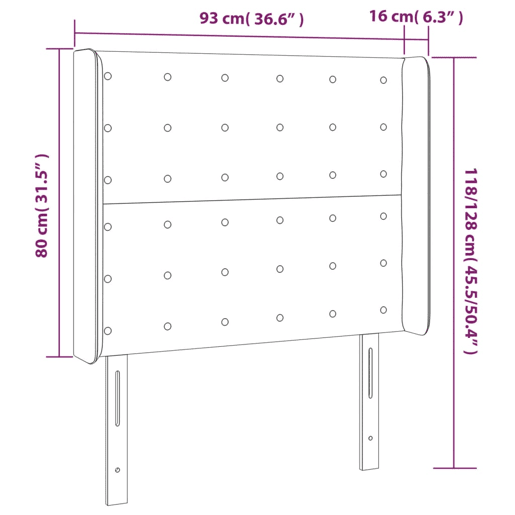 vidaXL Cabeceira cama c abas veludo 93x16x118128 cm azul-escuro vidaXL Cabeceira cama c abas veludo 93x16x118128 cm azul-escuro