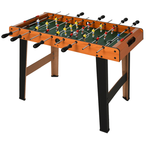 HOMCOM Matraquilhos para Crianças de Madeira Jogo de Futebol de Mesa com 22 Jogadores, 2 Marcadores, Pernas de Mesa Longas e Curtas, 85x40x61 cm, Madeira e Preto