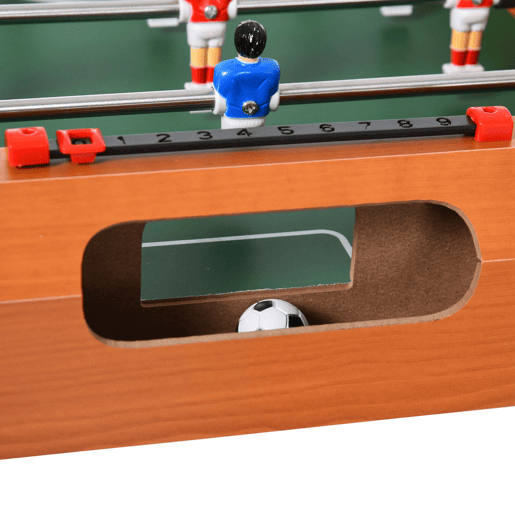 HOMCOM Matraquilhos para Crianças de Madeira Jogo de Futebol de Mesa com 22 Jogadores, 2 Marcadores, Pernas de Mesa Longas e Curtas, 85x40x61 cm, Madeira e Preto
