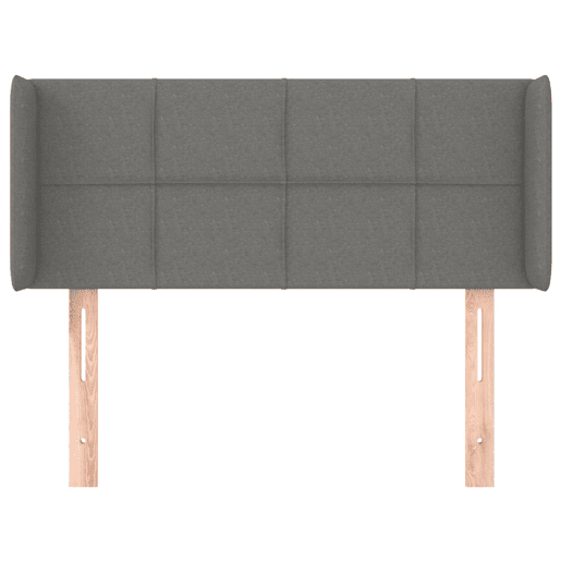 vidaXL Cabeceira de cama c abas tecido 93x16x7888 cm cinzento-escuro