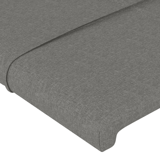 vidaXL Cabeceira de cama c abas tecido 93x16x7888 cm cinzento-escuro