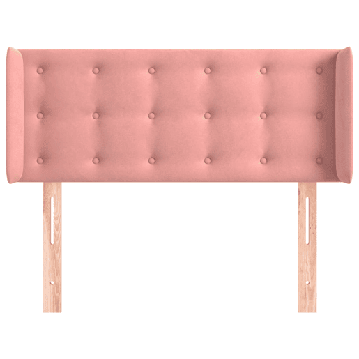 vidaXL Cabeceira de cama c abas veludo 103x16x7888 cm rosa vidaXL Cabeceira de cama c abas veludo 103x16x7888 cm rosa