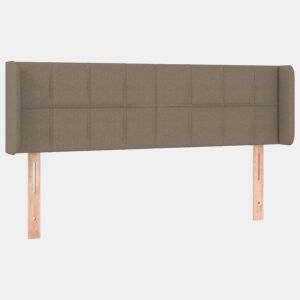vidaXL Cabeceira cama abas tecido 147x16x7888 cm cinzento-acastanhado