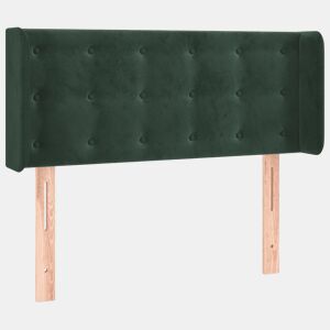 vidaXL Cabeceira de cama c abas veludo 103x16x7888cm verde-escuro