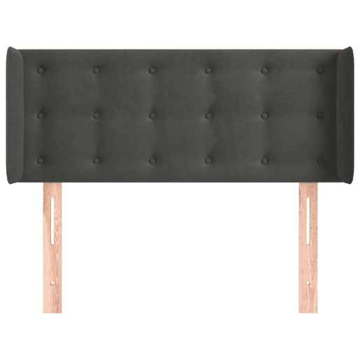 vidaXL Cabeceira de cama c abas veludo 103x16x7888cm cinzento-escuro vidaXL Cabeceira de cama c abas veludo 103x16x7888cm cinzento-escuro