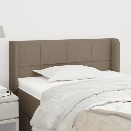 vidaXL Cabeceira cama abas tecido 93x16x7888 cm cinzento-acastanhado