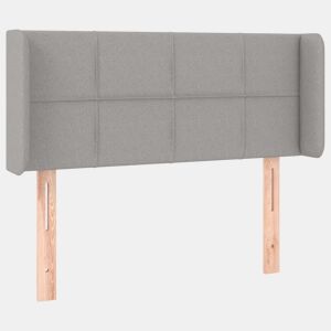 vidaXL Cabeceira de cama c abas tecido 83x16x7888 cm cinzento-claro