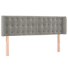 vidaXL Cabeceira de cama c abas veludo147x16x7888 cm cinzento-claro