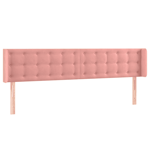 vidaXL Cabeceira de cama c abas veludo 163x16x7888 cm rosa vidaXL Cabeceira de cama c abas veludo 163x16x7888 cm rosa