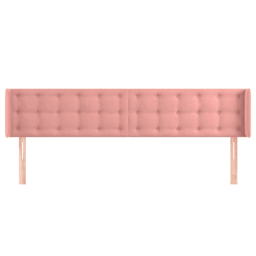 vidaXL Cabeceira de cama c abas veludo 163x16x7888 cm rosa vidaXL Cabeceira de cama c abas veludo 163x16x7888 cm rosa