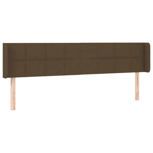 vidaXL Cabeceira de cama c abas tecido 163x16x7888cm castanho-escuro vidaXL Cabeceira de cama c abas tecido 163x16x7888cm castanho-escuro