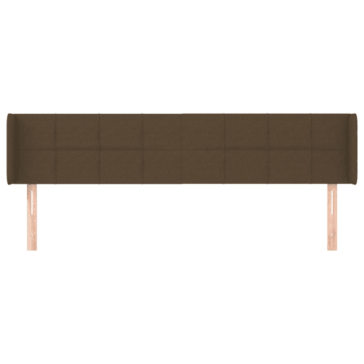 vidaXL Cabeceira de cama c abas tecido 163x16x7888cm castanho-escuro vidaXL Cabeceira de cama c abas tecido 163x16x7888cm castanho-escuro