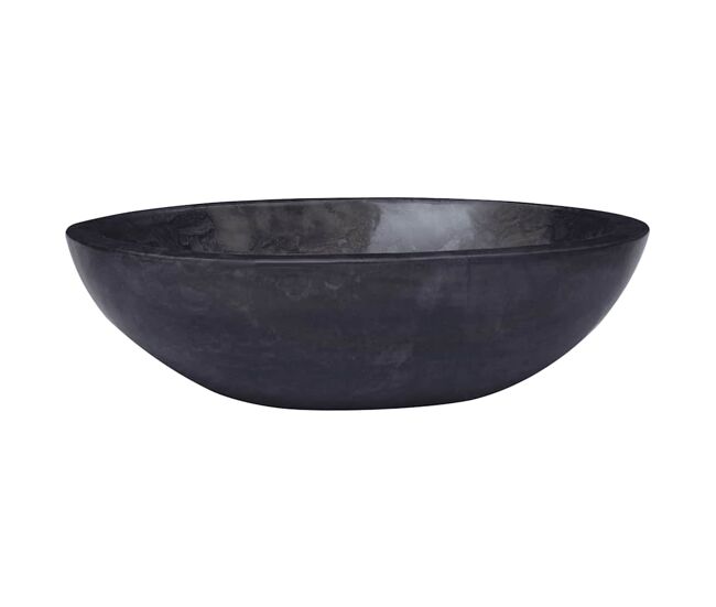 Vidaxl lavabo mármol negro 53x40x15 cm