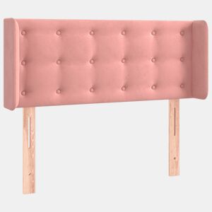 vidaXL Cabeceira de cama c abas veludo 83x16x7888 cm rosa