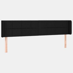 vidaXL Cabeceira de cama c abas tecido 163x16x7888 cm preto