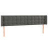 vidaXL Cabeceira de cama c abas veludo 203x16x7888cm cinzento-escuro