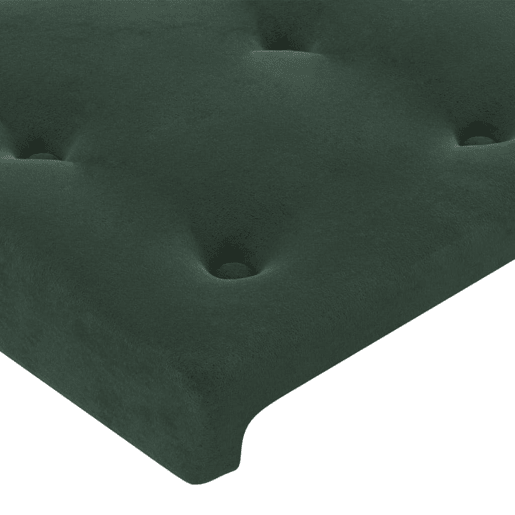 vidaXL Cabeceira de cama c abas veludo 93x16x7888 cm verde-escuro