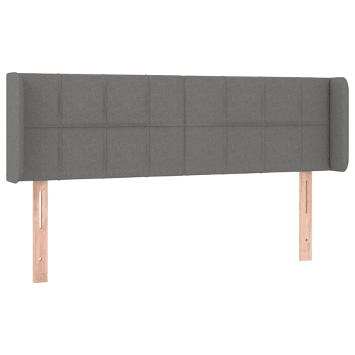 vidaXL Cabeceira de cama c abas tecido 147x16x7888cm cinzento-escuro