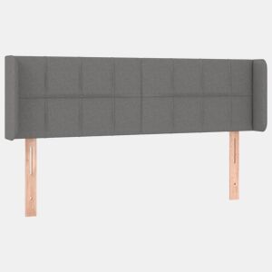 vidaXL Cabeceira de cama c abas tecido 147x16x7888cm cinzento-escuro
