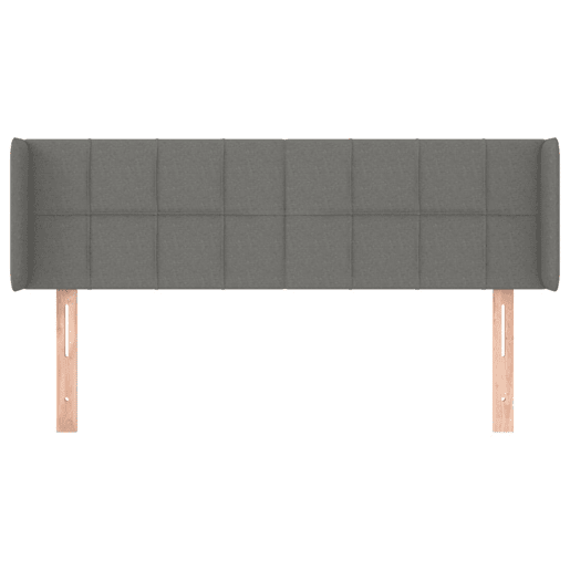 vidaXL Cabeceira de cama c abas tecido 147x16x7888cm cinzento-escuro