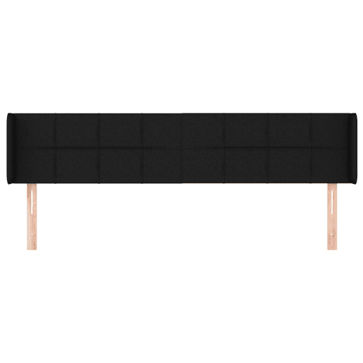 vidaXL Cabeceira de cama c abas tecido 183x16x7888 cm preto