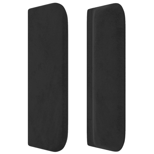 vidaXL Cabeceira de cama c abas veludo 203x16x7888 cm preto