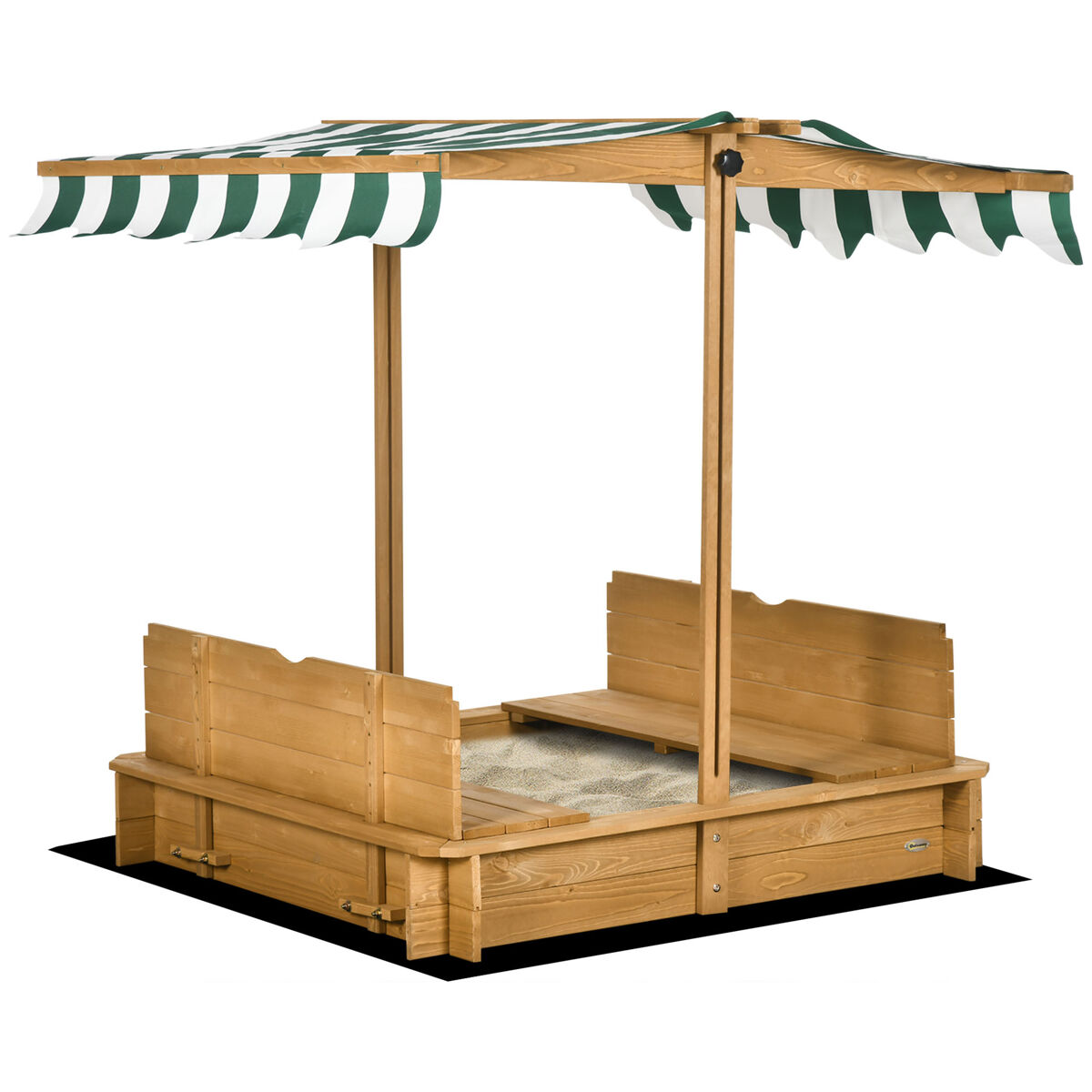 Arenero para Niños Madera de Abeto, Poliéster Outsunny