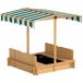 Arenero para Niño Madera de Abeto, Poliéster Outsunny Arenero para Niño Madera de Abeto, Poliéster Outsunny Marrón