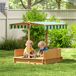 Arenero para Niño Madera de Abeto, Poliéster Outsunny Arenero para Niño Madera de Abeto, Poliéster Outsunny Marrón