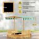 Arenero para Niño Madera de Abeto, Poliéster Outsunny Arenero para Niño Madera de Abeto, Poliéster Outsunny Marrón