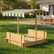 Arenero para Niño Madera de Abeto, Poliéster Outsunny Arenero para Niño Madera de Abeto, Poliéster Outsunny Marrón