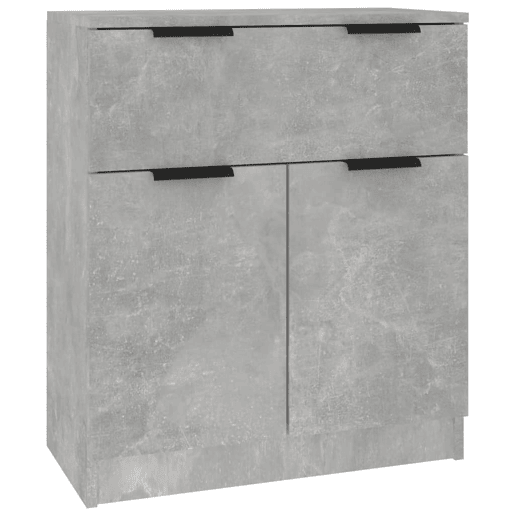 vidaXL Aparadores 3 pcs derivados de madeira cinzento cimento vidaXL Aparadores 3 pcs derivados de madeira cinzento cimento