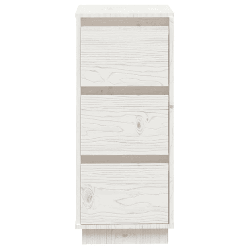 vidaXL Aparadores 2 pcs 32x34x75 cm madeira de pinho maciça branco