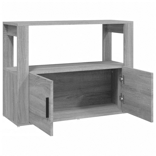 vidaXL Aparador 80x30x60 cm derivados de madeira cinzento sonoma