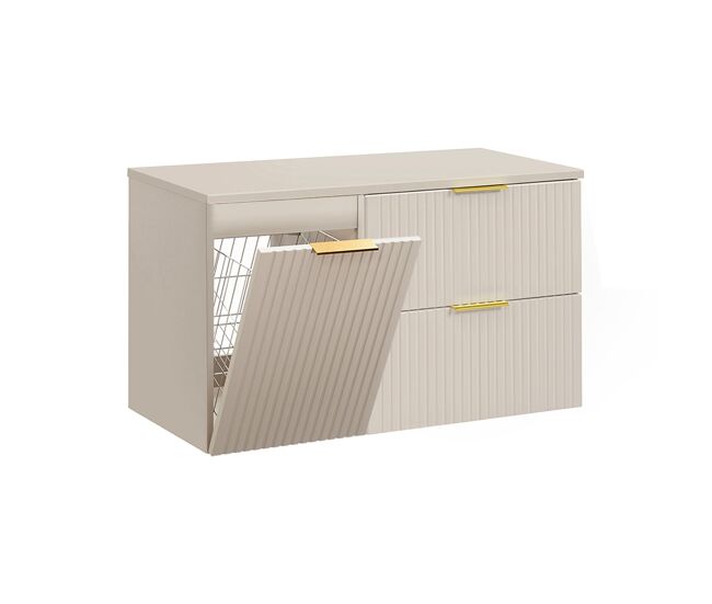 Mueble bajo lavabo 100cm cesto de ropa adriel cachemira