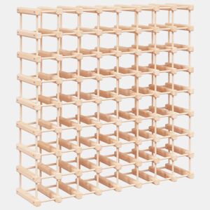 vidaXL Garrafeira para 72 garrafas 90,5x23x90,5 cm pinho maciço